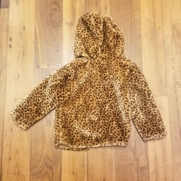 GIRLS LEOPARD COAT - Picture 2 of 4